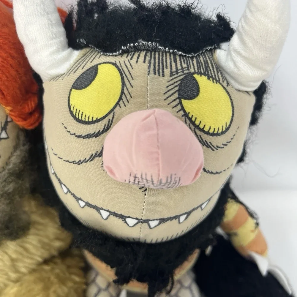 Vintage 1980 Where The Wild Things Are Sipi Moishe Plush Monsters Lot Of 2